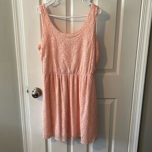 Pink lace summer dress